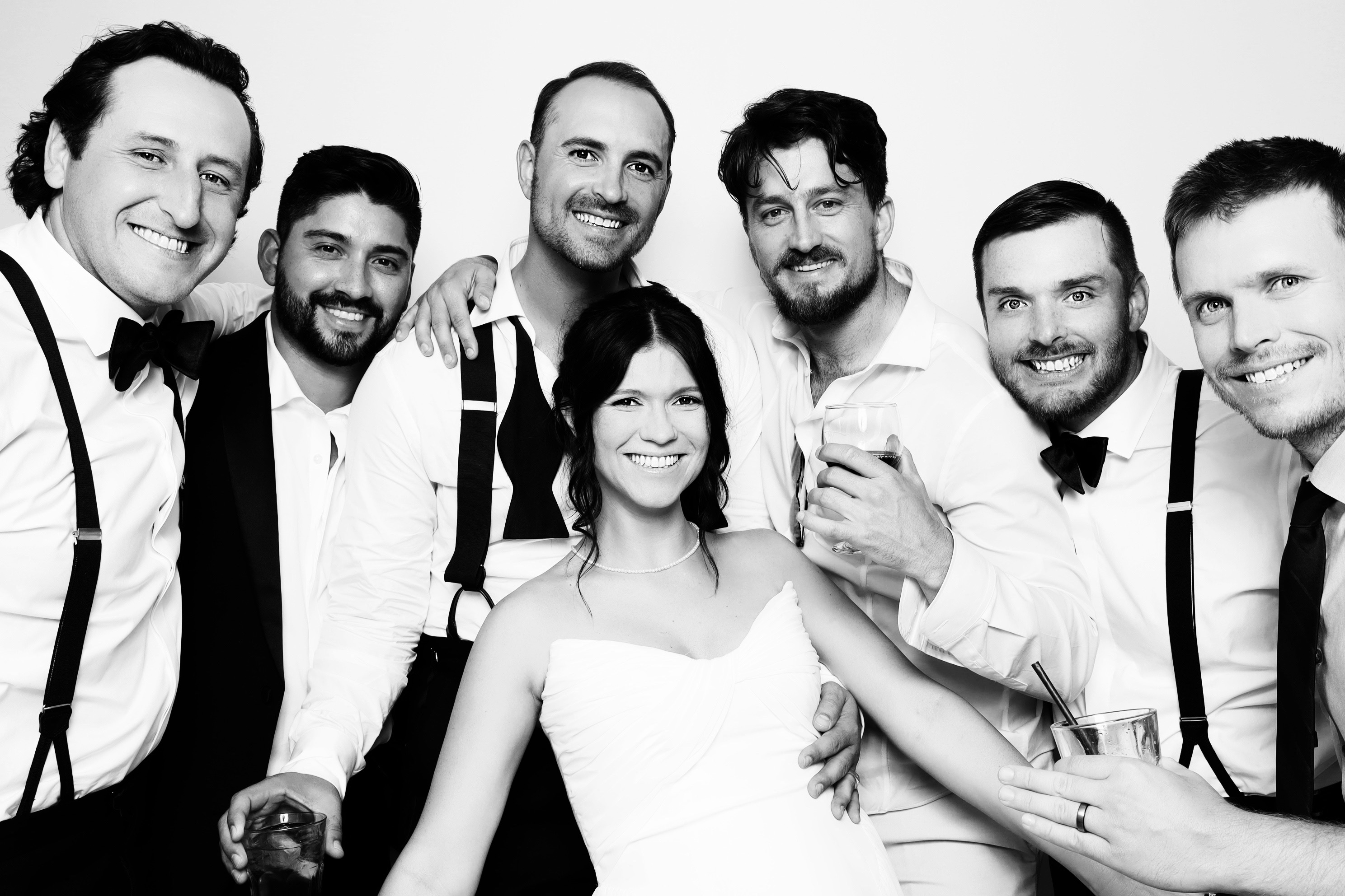 Wedding party group portrait